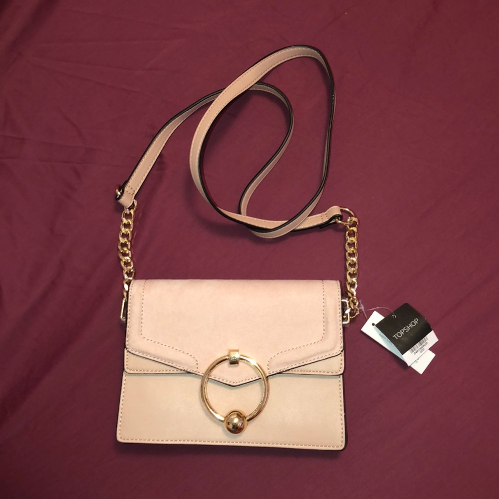 Brand New TopShop crossbody nude bag